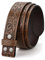 LEACOOLKEY Western Gürtelriemen für Männer ohne Schnalle 3.8cm breit floral graviert geprägter Ledergürtelriemen
