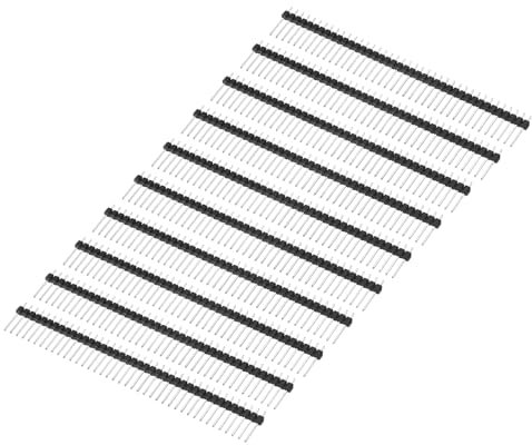 PATIKIL Packung m 20 DIP Stiftleisten einreihig 40P 15mm Länge Verkupfert Leiterplatten