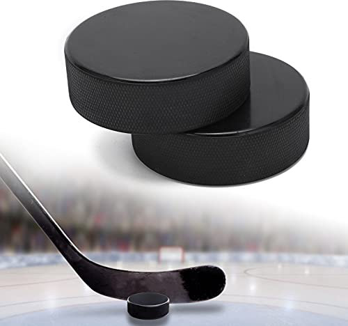Cocoarm 2 Stück Eishockey Puck, Schwarz Pucks Training Ice Hockey Pucks Sports Puck Balls für Üben und Klassisches Training