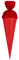 itenga kleine Bastelschultüte Geschwister Schultütenrohling Zuckertüte Schultüte 35cm rund mit Filzverschluss (rot)