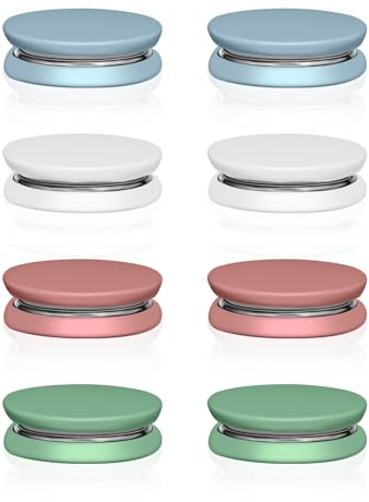 8 Stück Magnetische Hijab Nadeln, Vielseitig Einsetzbar Kein Verhaken Magnetischer Schal Clip Schal-Magnetverschluss Kopftuch-Magnete für Frauen Kleidung Muslime (Mattrot, Grün, Weiß, Hellblau)