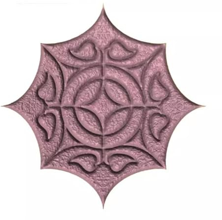 Beton Stempel Matten Europäische Stil Texturing Hautmarken, kleine Steinblumenbeton -Ständermatten, Zement -4 -Wasser -Abdruckform -Overlay, Boden-/ Wanddekorative(Color:35x35cm(13 3/4x13 3/4))