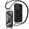 Xylota Handyband für iPhone 15 Pro 6,1'' Hülle mit Band, Silikon Aesthetic Muster Design Handyhülle mit Kette Kordel Schlüsselband, Mädchen Schutzhülle für iPhone 15 Pro zum Umhängen,Leopard