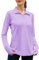 IECCP Women Workout Long Sleeve Shirts Yoga Running Tops 1/4 Zip UPF 50+ UV Sun Protection Exercise T-Shirts with Thumb Holes and Pockets Purple M