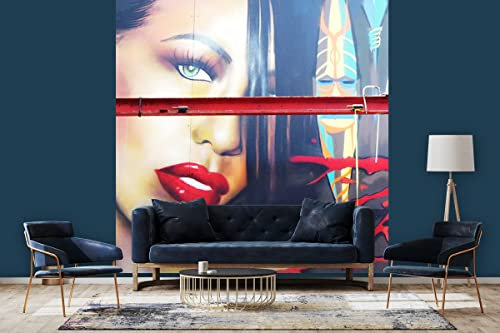 Glücksvilla - tapisserie photo, autocollant, 240 x 250 cm - diff. tailles - Papier peint intissé XXL - décoration murale moderne - Graffiti 2 - Peinture murale urbaine street art urbain