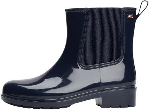 Tommy Hilfiger Damen Gummistiefel Hardware Rainboot Glänzend