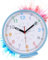 LATENO - Wanduhr Kinder Uhr Blau - Bunte Wanduhr Kinderzimmer lautlos - Lernuhr Kinder ohne Tickgeräusche - Analoge Kinderwanduhr für Jungen & Mädchen - Kinderuhr zum Lernen - Kinderzimmer Uhr lautlos