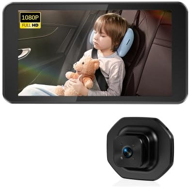 VASTEND 5 inch Baby Car Camera, HD 1080P Car Seat Cameras for Baby Rear Facing, 170° Wide View, Night Vision Function, Plug and Play Easy Setup, for Infants, Kids, Toddlers (Supports 1 Camera)