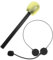 SUPVOX 2 Pcs Celebrity Dress Fake Microphone Headset Toy Microphone Prop for Kids and Adults Singer Headset Realistic Stage Props for Halloween and Parties
