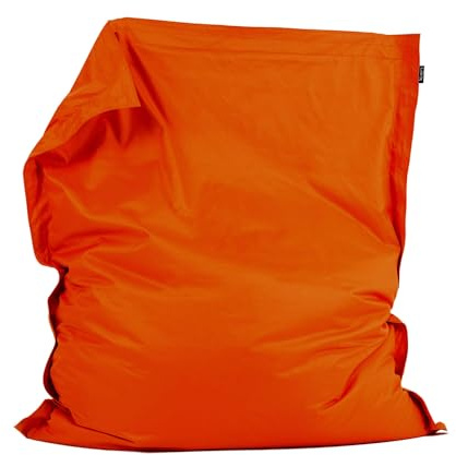 Bean Bag Bazaar Giant Outdoor Bean Bag, Burnt Orange, Outdoor Floor Cushion with Water Resistant Fabric, Large Beanbag with Filling Included, 180cm x 140cm, Sun Lounger, Garden Chair, Garden Seating