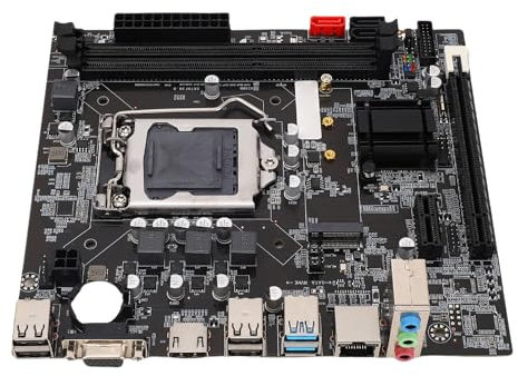 Yanmis B75 Desktop Computer Motherboard, Memoria DDR3 2x8GB, per la Scheda Principale LGA 1155, Scheda Madre da Gioco PC M.2 NVME NGFF, PCIE X16 X1, Serial ATA3.0, per I3 I5 I7