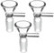 3 Pcs 14mm Male Glass Bong Bowl Adaptor, Reusable Borosilicate Glass Bowl Head Attachment for Oil Rig Hookah Pipe Water Filter, Aroma Burners Compatible with Plug-in Systems