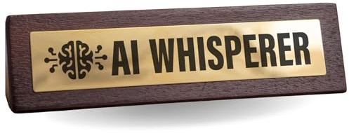 Boxer Gifts AI Whisperer Novelty Desk Sign - Funny Office Gift for Colleague Secret Santa - Joke Artificial Intelligence ChatGPT Accessories