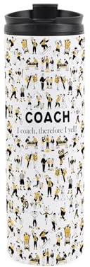 Purely Home Sports Coach Travel Flask - Gifts for Teachers & Coaches - Reusable Stainless Steel Vacuum-Sealed Double-Walled 500ml Flask