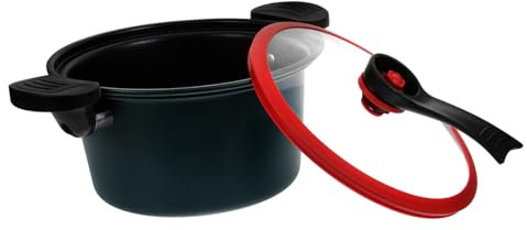 KOCKSHION Cocotte Multifonctionnelle à Basse Pression Autocuiseur Antiadhésif pour Soupe et Ragoût Compatible Cuisinière à Induction Vert Foncé