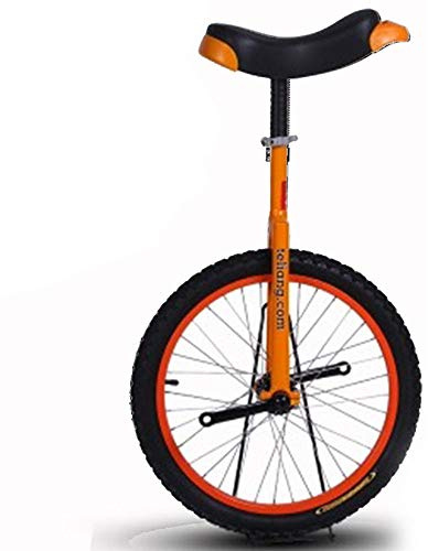 MYXJX Einrad, 16-Zoll-Rad-Einrad for Kinder mit Leichtmetallfelge, extra dickem Reifen und stabilem Aufbewahrungsständer, Balance-Radfahren, Übung, Fitness for Erwachsene(Orange)