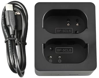 DSTE LC-SCL6 Dual-USB-Ladegerät, kompatibel mit LEICA BP-SCL6, Q2, Q3, Q343, SL2, SL2-S, SL3, SL3-S