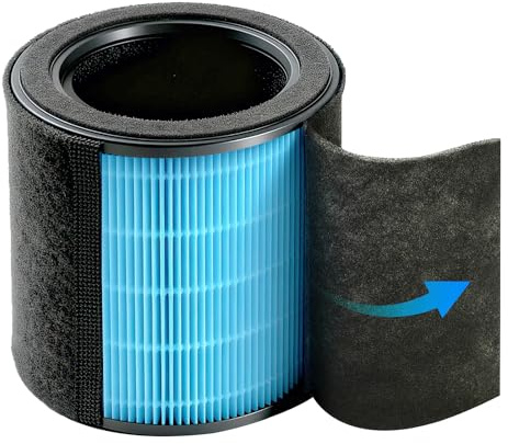 Dr.Prepare Air Purifier Filter Replacement, 3-Stage HEPA Filter with Washable Pre-Filter and Activated Carbon