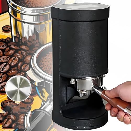 ZenSeFarin Automatischer Kaffeestampfer 58mm,Elektrischer Tamper Mit Anpassbarem Druck (5-30kg) per Touchscreen,Leiser Betrieb,Für Spezialitätencafés Und Private Baristas Black