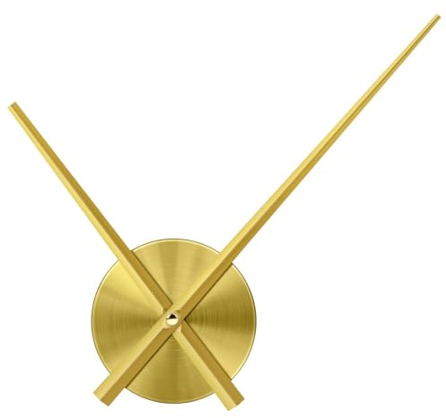 EEEKit Uhrwerke zum Selbsteinbau: Quarz Uhrwerk Wanduhr mit Große Zeiger | Hochdrehmoment Rahmenlose Uhrwerk Lautlos - DIY Wanduhr für DIY 3D Kunst Uhr Ersatz - Modernem Wohnzimmer Deko - Gold