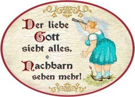 Echtholz by Kaltner Präsente Schild Türschild aus Holz BIERGARTEN (Biergarten) im Antik Design