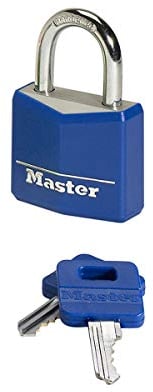 Master Lock 9131EURDCOL Candado con Llave con cuerpo de aluminio macizo revestido, Color Aleatorio, 3 x 5.2 x 1.6 cm