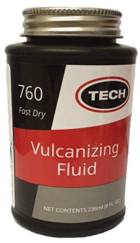 TECH Chem. Vulcanising Solution, Rubber Cement, Adhesive Tyre Repair 235 ml with Brush Lid, Fast Drying