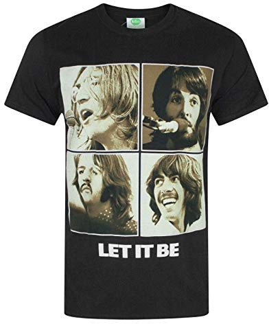 The Beatles Men's Let It Be Sepia Short Sleeve T-Shirt
