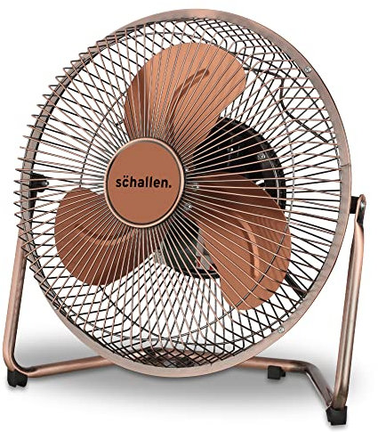 Schallen Copper Metal High Velocity Cold Air Circulator Adjustable Floor Fan with 3 Speed Settings (9)
