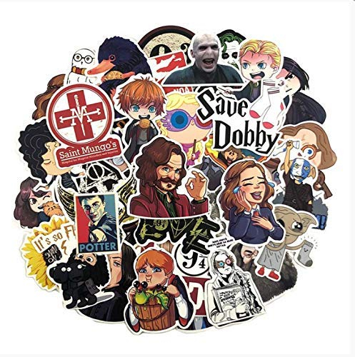 PSL Cartoon Wizard Potter Graffiti Sticker Hokvarts School for Laptop Guitar Motorcycle Luggage Skateboard Doodle Decor Toy 53Pcs/Set