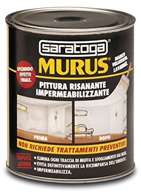 SARATOGA - Pittura impermeabilizzante Murus, 88874001,1 Llitro - Pittura imp. e risanante