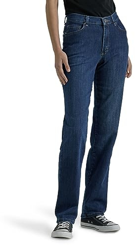 Lee Women's Relaxed Fit Straight Leg Jean, Authentic Nordic, 14