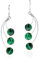 Pusteblume Floating grün Malachit 925 Sterling Silber baumeln Ohrringe