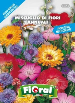 Sementi da fiore di qualità in bustina per uso amatoriale (MISCUGLIO DI FIORI ANNUALI)