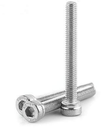 100pcs M3x30mm Vis Boulon Hexagonale à Tête Cylindrique en Acier inoxydable 304, M3 x 6/8/10/12/14/16/18/20/22/25 / 30mm(M3*30)