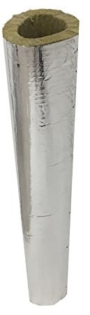 EINSIDE Steinwolle Rohrschale mit Aluminiumkaschierung Ø 250 mm | Zur Isolierung von Kaminrohren, Ofenrohren und Heizungsrohren