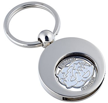 Jadani Hochwertiger Schlüsselanhänger mit EK-Chip Sternzeichen Zwilling