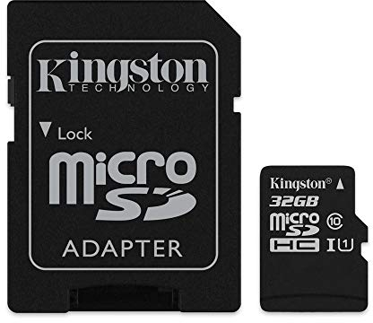 Kingston SDCS/32GB MicroSD Canvas Select Geschwindigkeiten der Klasse 10 UHS-I – bis zu 80 MB/s Lesezugriff (mit SD-Adapter)- Erwecken Sie HD-Videos zum Leben