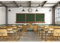 Baocicco 3 x 2 m Hintergrundkulisse für Schulanfang, Klassenzimmer, Innendekorationen, Kreidetafel, Uhr, Fotografie, Hintergrundtapete, Schuljahreszeit, Kinder, Studenten, Portraitrequisite.