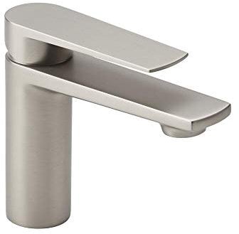 Milano Hunston Modern Mono Bathroom Basin Mixer Tap Lever Handle - Brushed Nickel