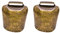 Tischglocke 2 Stück Schafsglocke Anti-Diebstahl Nutztier Verdicken Eisenglocke Haustier Schäferhalsband Vintage Glocke Ornament für Home Farm Bronze 26G Christbaumschmuck Silber
