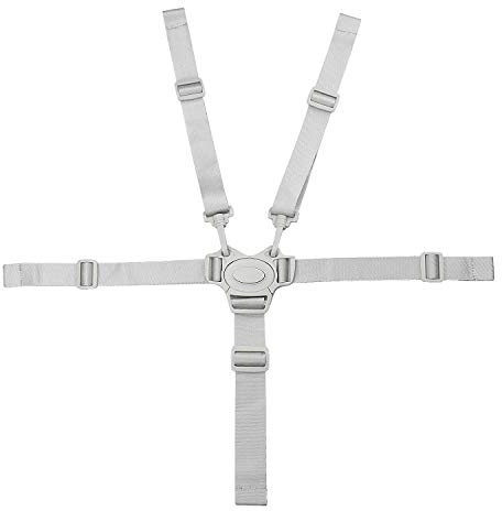 Baby High Chair Straps Replacement 5 Point Harness Straps Adjustable Baby Seat Belt Safety Harness Strap Belt for Stroller High Chair Pram Buggy - Gray