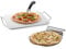 GEFU Pizzastein DARIOSO – für Backofen, Gasgrill und Kohlegrill, aus Cordierit, rechteckig, 38 x 30 cm, Pizza wie aus dem Steinofen, inkl. Gestell, Pizzaschieber und Pizzaschneider