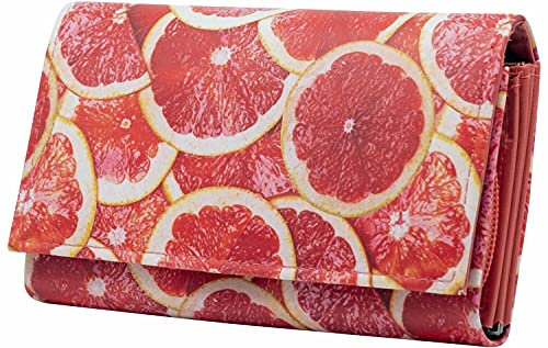 VEROMI Geldbörse Damen Früchte Design Grapefrucht Geldbeutel Jennifer mit Reißverschluss