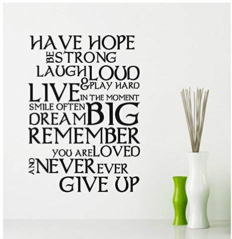 Have Hope Be Strong Pegatina De Pared De Vinilo Pegatina Oferta Decoración Del Hogar Diy Arte Mural Extraíble Pegatina De Pared Decorativa 58X83Cm