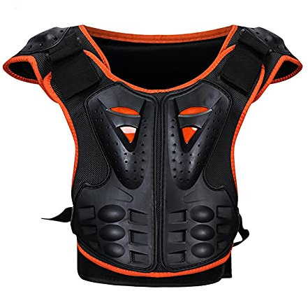 Kinder Motorradjacke Brustpanzer Weste-Schutz Motocross Enduro Sport brustpanzer motocross kinder Motorrad Weste Brustpanzer Racing Guard für 4-15 Jahre alt Kinder für Riding Skating Roller Skifahren