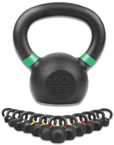 wuuhoo® Kettlebell Rocky, Kugelhantel 4kg - 32kg aus massivem Gusseisen mit Pulverbeschichtung, Gewicht aus Cast Iron, Schwunghantel für Dein Krafttraining - Fitnessgerät für Zuhause 6 kg