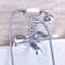 ENKI, Downton, BT0508 Bath Shower Mixer Tap with White Ceramic Levers Chrome