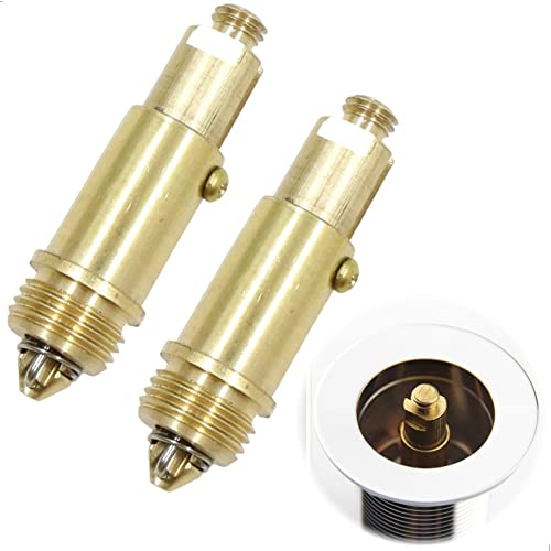 Pop-up-Ablaufventil Messingschrauben Waschbecken Messing Click Clack Bolzen Stecker 2 pcs für Badewanne Becken Ablaufstopfen Ersatzteil mit Aufklappbarer Bewegung, Passend für meisten Abflussstopfen