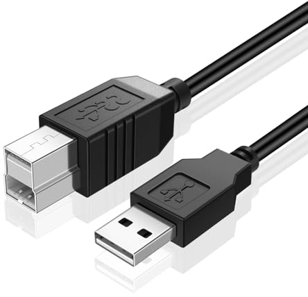 TNP USB A to USB B Audio MIDI Cable Male to Male - MIDI to USB Cable 2.0 Type for Computer, Laptop, MIDI Piano Keyboard, Projector, Printers, and Equipment with USB MIDI Cable Interface (10 Meters)